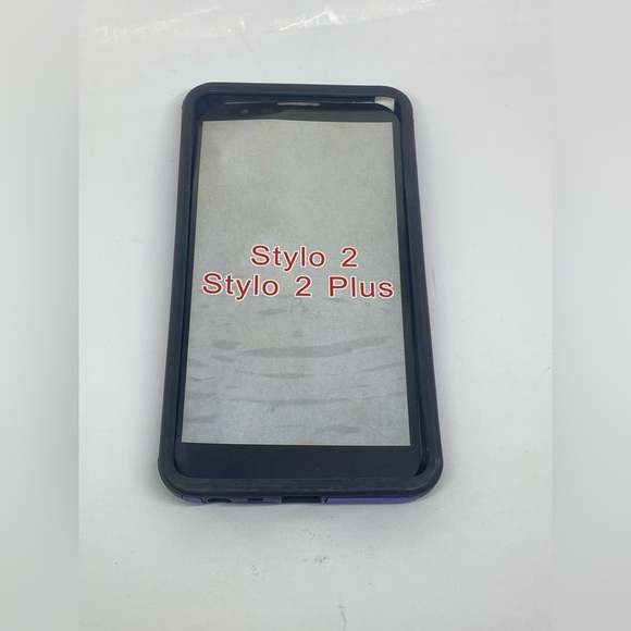 PURPLE & BLACK PHONE CASE FOR LG STYLO 2 PLUS NEW/UNUSED - Picture 5 of 5